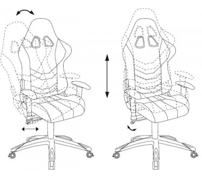 Кресло игровое Бюрократ CH-772N черный/белый искусственная кожа с подголов. крестовина пластик
