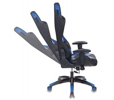 Кресло игровое Бюрократ CH-773N одна подушка черный/синий искусственная кожа