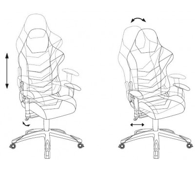 Кресло игровое Бюрократ CH-773N одна подушка черный/красный искусственная кожа