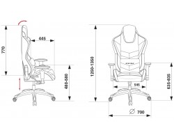 Кресло игровое Бюрократ CH-773N одна подушка черный/красный искусственная кожа-foto7