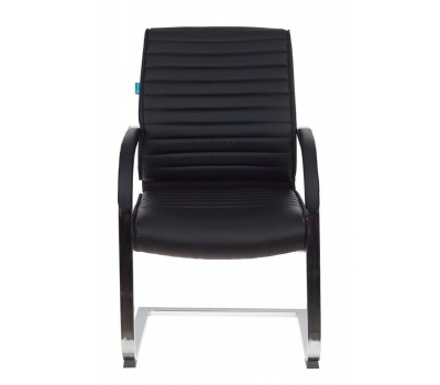 Кресло Бюрократ T-8010-Low-V на полозьях черный искусственная кожа