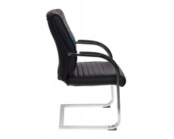 Кресло Бюрократ T-8010-Low-V на полозьях черный искусственная кожа-foto3