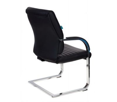 Кресло Бюрократ T-8010-Low-V на полозьях черный искусственная кожа