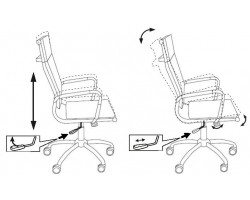 Кресло руководителя Бюрократ CH-993MB слоновая кость искусственная кожа крестовина хром-foto5