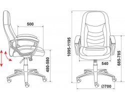 Кресло руководителя Бюрократ T-9910N черный искусственная кожа (пластик серебро)-foto6