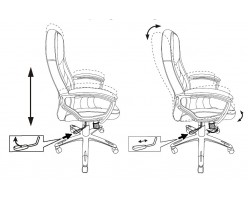 Кресло руководителя Бюрократ T-9910N коричневый искусственная кожа (пластик серебро)-foto5