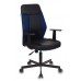 Кресло Бюрократ CH-606 черный/синий искусст.кожа/ткань крестовина металл