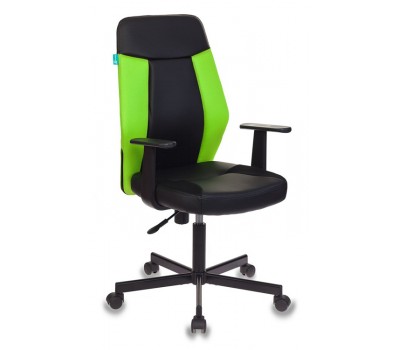 Кресло Бюрократ CH-606 черный/салатовый искусст.кожа/ткань крестовина металл Кресло Бюрократ CH-606 черный/салатовый искусст.кожа/ткань крестовина металл