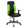 Кресло Бюрократ CH-606 черный/салатовый искусст.кожа/ткань крестовина металл