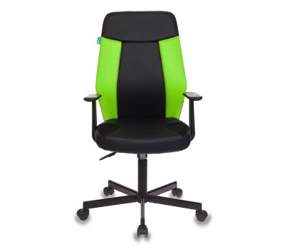 Кресло Бюрократ CH-606 черный/салатовый искусст.кожа/ткань крестовина металл Кресло Бюрократ CH-606 черный/салатовый искусст.кожа/ткань крестовина металл