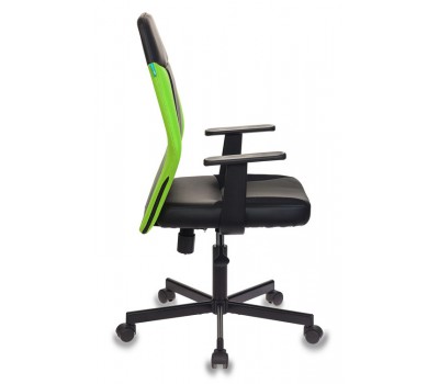 Кресло Бюрократ CH-606 черный/салатовый искусст.кожа/ткань крестовина металл Кресло Бюрократ CH-606 черный/салатовый искусст.кожа/ткань крестовина металл