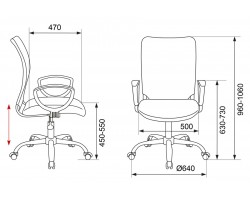 Кресло Бюрократ CH-599AXSL черный TW-32K01 TW-11 крестовина металл хром-foto6
