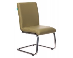 Кресло Бюрократ CH-250-V зеленый эко.кожа полозья металл хром