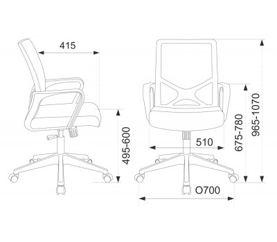 Кресло Бюрократ MC-101 спинка сетка черный TW-01 сиденье черный 26-B01 Кресло Бюрократ MC-101 спинка сетка черный TW-01 сиденье черный 26-B01