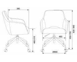 Кресло Бюрократ CH-380 черный крестовина металл-foto5