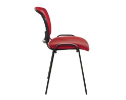 Стул Бюрократ ВИКИ спинка сетка красный TW-35N TW-97N сетка/ткань-foto3