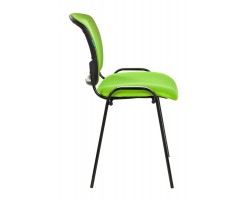 Стул Бюрократ ВИКИ салатовый TW-03A TW-18 сетка/ткань на ножках металл черный-foto3