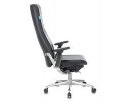 Кресло руководителя Бюрократ _ARTI черный кожа крестовина алюминий-foto3