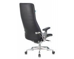 Кресло руководителя Бюрократ _ARTI черный кожа крестовина алюминий-foto4