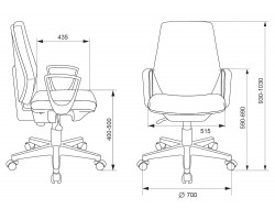 Кресло Бюрократ CH-545 черный 26-28-foto6
