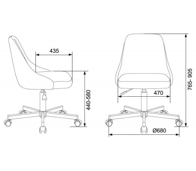 Кресло Бюрократ CH-340M черный крестовина металл