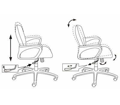 Кресло Бюрократ CH-808AXSN-Low низкая спинка черный 10-11