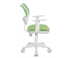 Кресло детское Бюрократ CH-W797 спинка сетка салатовый сиденье зеленый кактусы Cactus-Gn сетка/ткань (пластик белый)-foto2