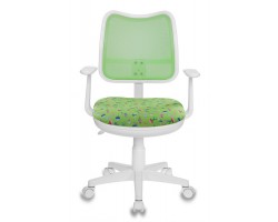 Кресло детское Бюрократ CH-W797 спинка сетка салатовый сиденье зеленый кактусы Cactus-Gn сетка/ткань (пластик белый)-foto3