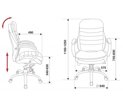 Кресло руководителя Бюрократ T-9950AXSN сиденье коричневый кожа/кожзам крестовина хром