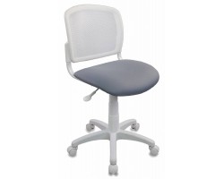 Кресло детское Бюрократ CH-W296NX белый TW-15 сиденье серый 15-48 сетка/ткань крестовина пластик пластик белый