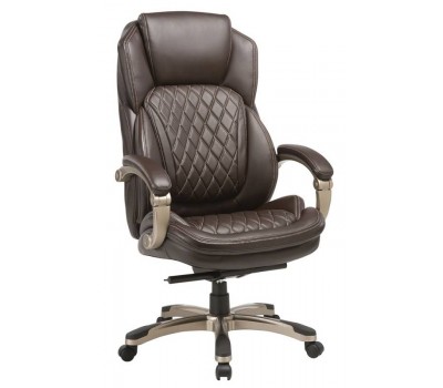 Кресло руководителя Бюрократ T-9915 коричневый рец.кожа/кожзам крестовина пластик пластик золото Кресло руководителя Бюрократ T-9915 коричневый рец.кожа/кожзам крестовина пластик пластик золото