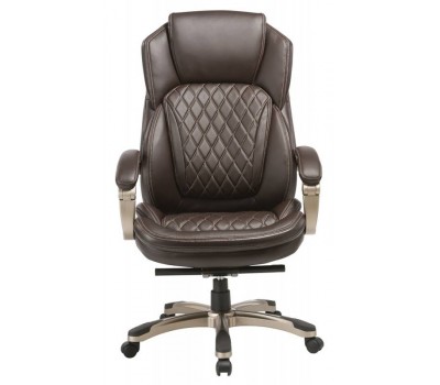 Кресло руководителя Бюрократ T-9915 коричневый рец.кожа/кожзам крестовина пластик пластик золото Кресло руководителя Бюрократ T-9915 коричневый рец.кожа/кожзам крестовина пластик пластик золото