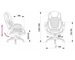 Кресло руководителя Бюрократ T-9917 черный рец.кожа/кожзам крестовина пластик пластик серебро-foto4
