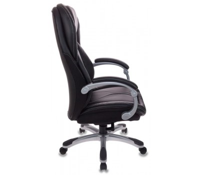 Кресло руководителя Бюрократ T-9919 черный рец.кожа/кожзам крестовина пластик пластик серебро