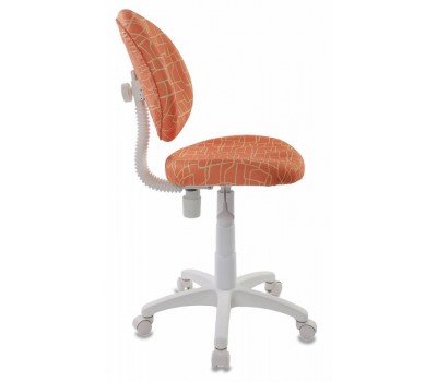 Кресло детское Бюрократ KD-W6 оранжевый жираф (пластик белый)