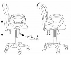 Кресло Бюрократ Ch-626AXSN бордовый ромбик черный V-02-foto5