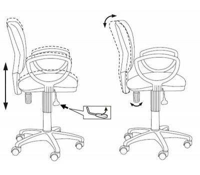 Кресло Бюрократ Ch-626AXSN синий ромбик черный V-03-1