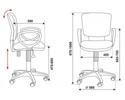 Кресло Бюрократ Ch-626AXSN синий ромбик черный V-03-1-foto6