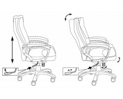 Кресло руководителя Бюрократ Ch-868AXSN коричневый искусственная кожа крестовина пластик пластик темно-серый-foto5