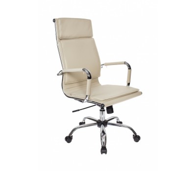 Кресло руководителя Бюрократ Ch-993 слоновая кость эко.кожа крестовина металл хром