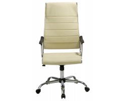Кресло руководителя Бюрократ Ch-994 слоновая кость искусственная кожа крестовина металл хром-foto2