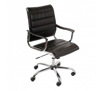 Кресло руководителя Бюрократ Ch-994AXSN черный искусственная кожа низк.спин. крестовина металл хром