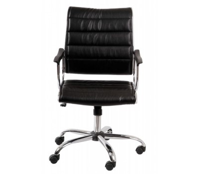 Кресло руководителя Бюрократ Ch-994AXSN черный искусственная кожа низк.спин. крестовина металл хром