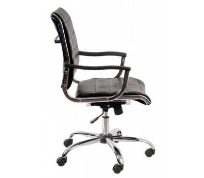 Кресло руководителя Бюрократ Ch-994AXSN черный искусственная кожа низк.спин. крестовина металл хром