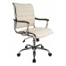 Кресло руководителя Бюрократ Ch-994AXSN слоновая кость эко.кожа низк.спин. крестовина металл хром