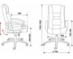 Кресло руководителя Бюрократ T-9906AXSN черный кожа-foto6