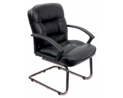 Кресло Бюрократ T-9908AXSN-Low-V низкая спинка черный кожа