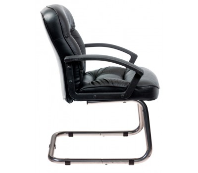 Кресло Бюрократ T-9908AXSN-Low-V низкая спинка черный кожа
