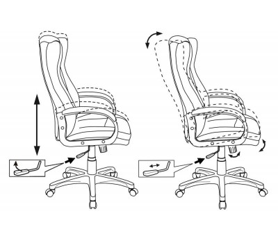Кресло руководителя Бюрократ CH-879 черный искусственная кожа крестовина пластик пластик темно-серый
