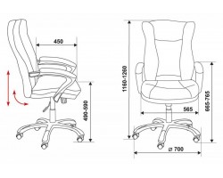 Кресло руководителя Бюрократ CH-879 темно-коричневый искусственная кожа крестовина пластик пластик темно-серый-foto6